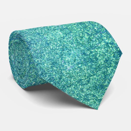 Blauw Stropdas Glitter (Opgerold)