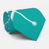 blauw stropdas met groene fiets (Opgerold)