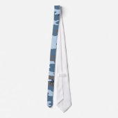Blauw Stropdas van Camouflage (Achterkant)