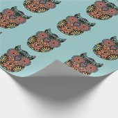 Blauw suikerriet kieuwpapier cadeaupapier (Hoek)