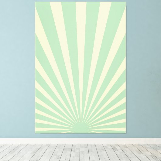 blauw sunburst posters canvas afdruk (Insitu (Houten vloer))