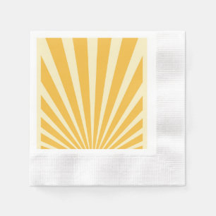 blauw sunburst posters servet