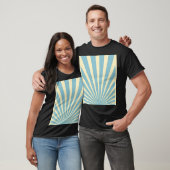 blauw sunburst posters t-shirt (Unisex)