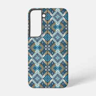 Blauw symmetrisch Boho patroon 18583 b xl Samsung Galaxy Hoesje