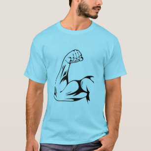 Blauw T-shirt mannen gym logo