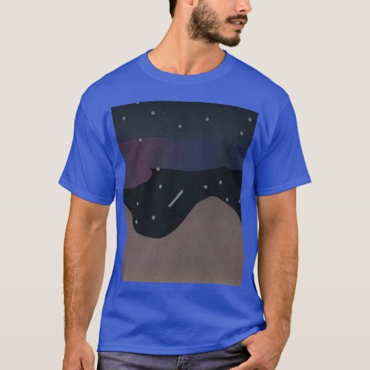 Blauw T-shirt met nachtscène (Voorkant)