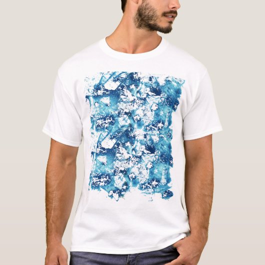Blauw T-shirt verf (Voorkant)
