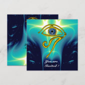 BLAUW TALISMAN, Aqua blue, Blauwgroen Kaart (Voorkant / Achterkant)