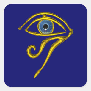 BLAUW TALISMAN, detail Vierkante Sticker