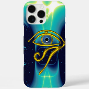 BLAUW TALISMAN GOLD HORUS EYE Blauwgroen, Turquois iPhone 16 Pro Max Hoesje