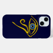 BLAUW TALISMAN/GOLD HORUS EYE Case-Mate iPhone CASE (Achterkant (horizontaal))