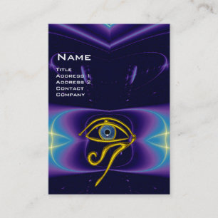 BLAUW TALISMAN, GOLD HORUS EYE paars violet roze Visitekaartje