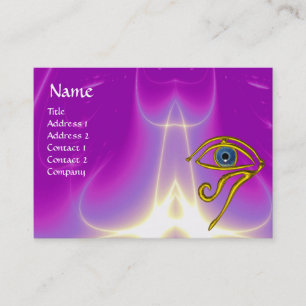 BLAUW TALISMAN, GOUD HORUS EYE Paarse Violet Roze Visitekaartje