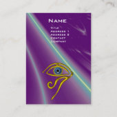 BLAUW TALISMAN, GOUD HORUS OOG Paarse Violet Groen Visitekaartje (Voorkant)