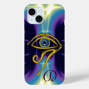 BLAUW TALISMAN HORUS EYE MONOGRAM Blue Paars