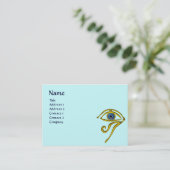 BLAUW TALISMAN, paars violet wit Visitekaartje (Staand voorkant)