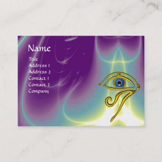 BLAUW TALISMAN, paars violet wit Visitekaartje (Voorkant)