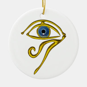 BLAUW TALISMAN, Zwart en Wit Keramisch Ornament