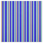 Blauw, tan, donkerbruin, lichtgeel, donkerblauw stof (Swatch)