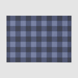 Blauw tartan geruit patroonprint tissuepapier