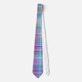 blauw tartan-patroon stropdas