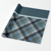 Blauw tartpannen cadeaupapier (Uitgerold)