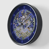 blauw  tattoo Embroidery dragon (Hoek)