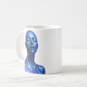 Blauw Tech Muse Koffiemok (Voorkant links)