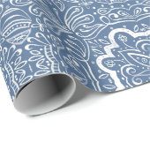 blauw Tegel Cadeaupapier (Rol Hoek)