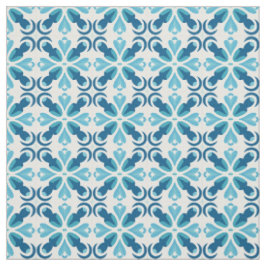 Blauw Tegel Stijl Patroon Stof