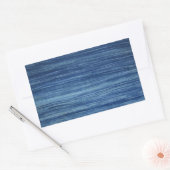 blauw textiel miniaturen en modelstructuren rechthoekige sticker (Envelop)