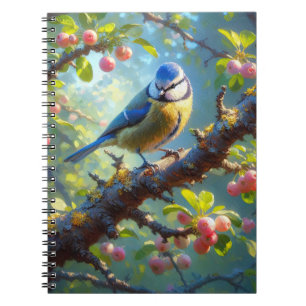 Blauw tit notitieboek