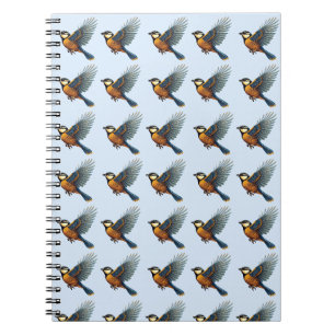 Blauw tit notitieboek