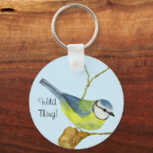 Blauw tit sleutelhanger (Achterkant)