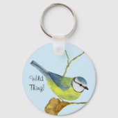 Blauw tit sleutelhanger (Achterkant)