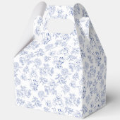 Blauw toile schommelpaard baby shower begunstigt o bedankdoosjes (Achterkant)