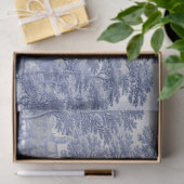 Blauw Toile Streep Franse Decoupage Tissuepapier (Geschenk)
