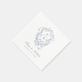 Blauw Toile Trouwpapier Napkins Chinoiserie Servet (Hoek)