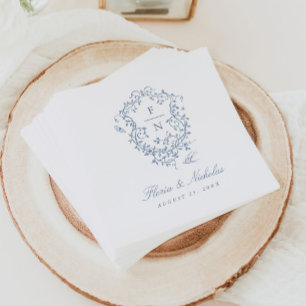 Blauw Toile Trouwpapier Napkins Chinoiserie Servet