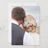 Blauw Tonekleur Happily Ever After Trouwen Kaart (Achterkant)