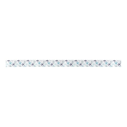 Blauw tongpatroon lint (Voorkant)