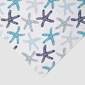 Blauw tongpatroon tissuepapier (Detail)