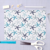 Blauw tongpatroon tissuepapier (Craft)