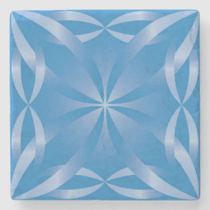 blauw topazpatroon stenen onderzetter