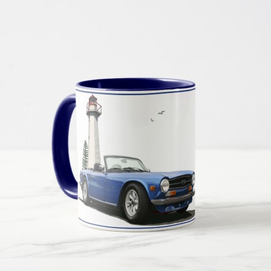 Blauw TR6 Mok (Voorkant links)