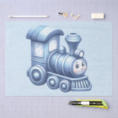 Blauw Trein Tissue Paper Tissuepapier (Craft)