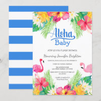 Blauw | Tropisch Baby shower van Flamingo Luau