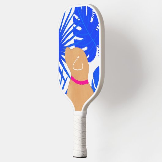Blauw tropisch eiland gele hond pickleball peddel pickleball paddle (Links)