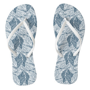 Blauw tropisch teenslippers