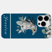 Blauw Tropisch Vogelvee Bouquet Case-Mate iPhone Case (Achterkant (horizontaal))
